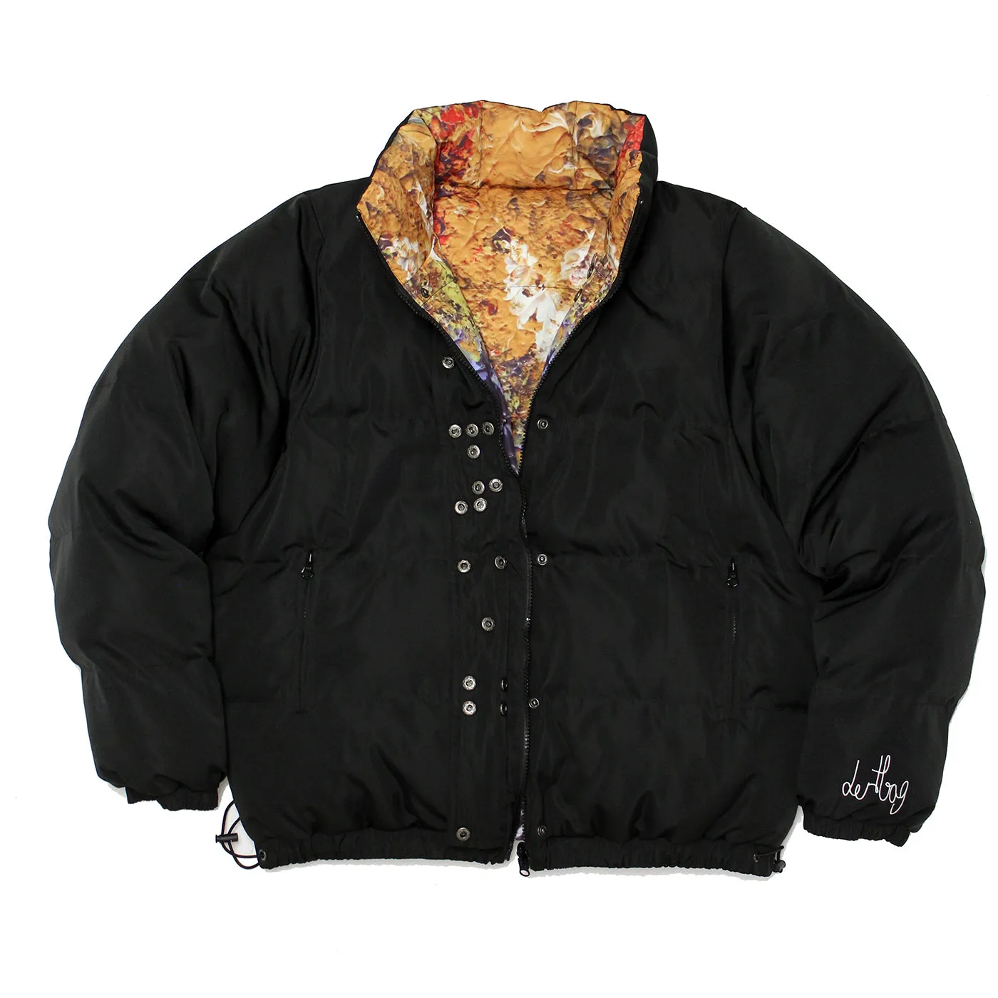 Reversible Braille Puffer Jacket