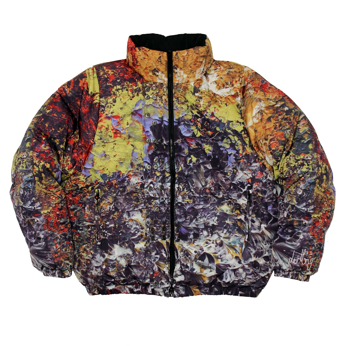 Reversible Braille Puffer Jacket