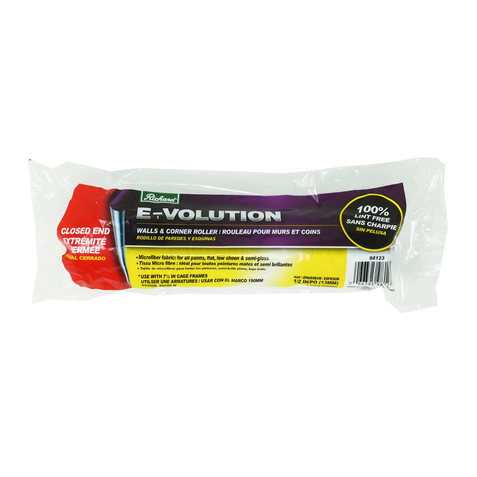 Richard 9" E-Volution Walls & Corner Roller Cover - Closed End