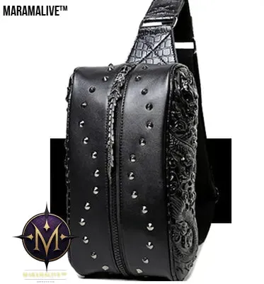 Riveted Leather Gothic Bag