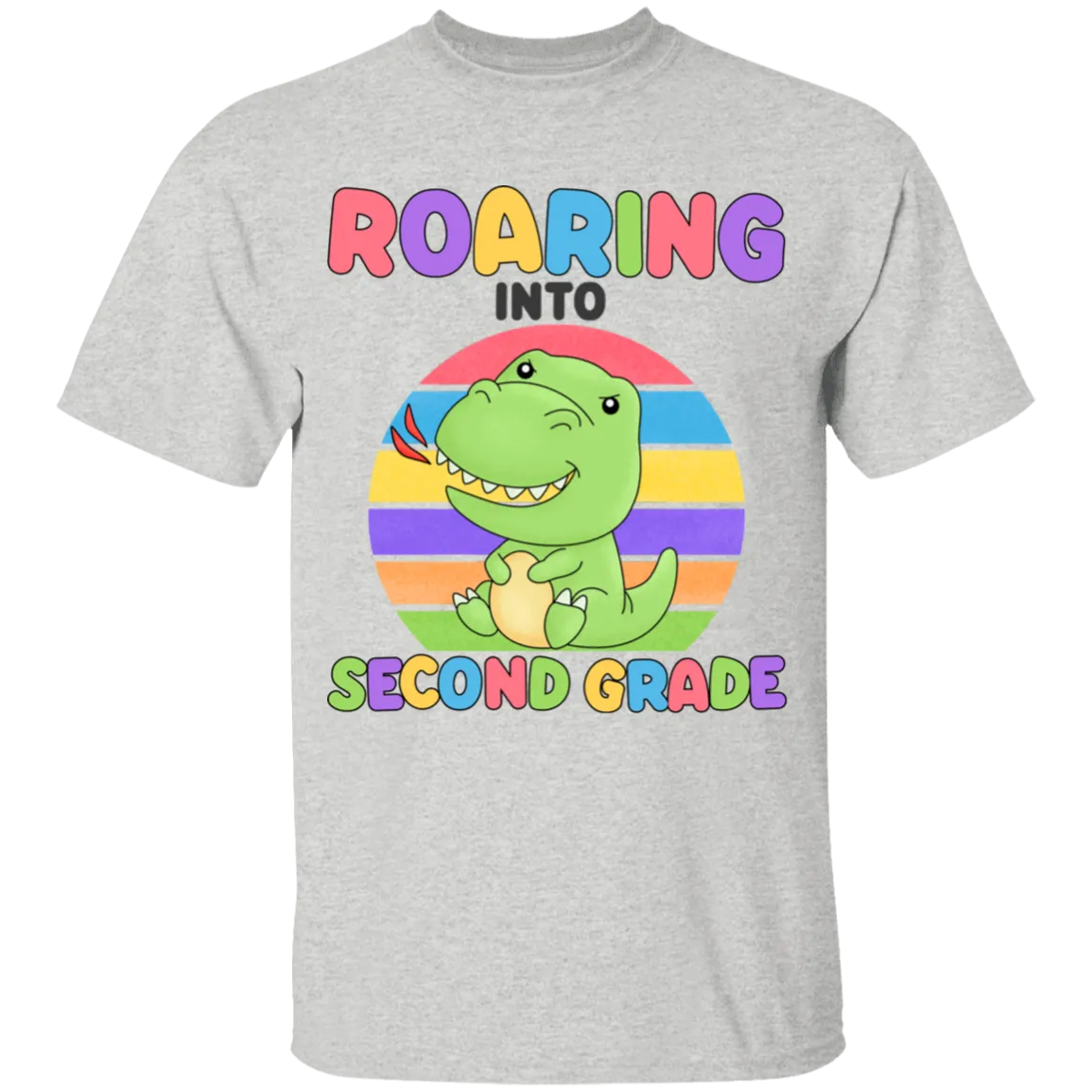 Roaring Into Second Grade Youth Cotton T-Shirt