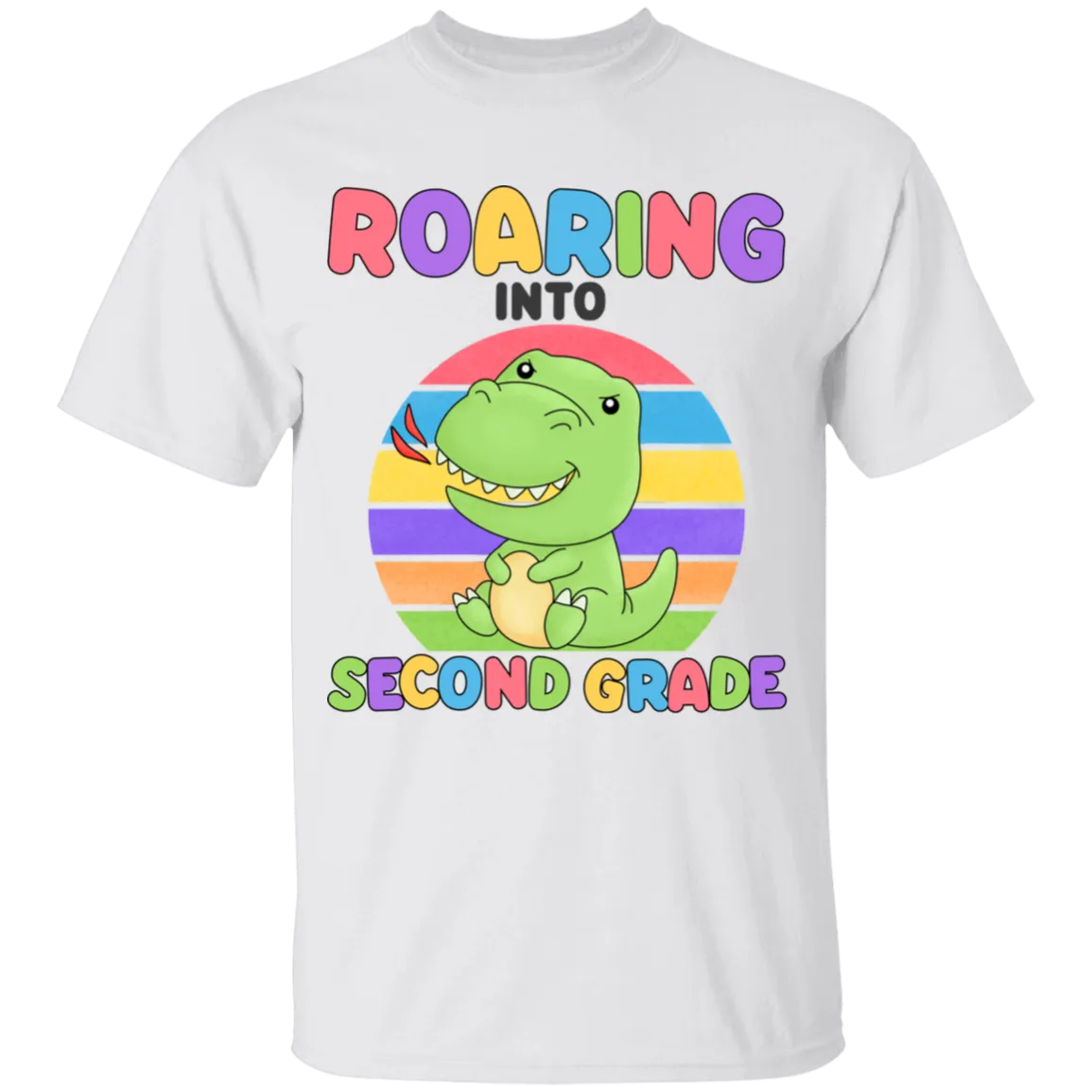 Roaring Into Second Grade Youth Cotton T-Shirt