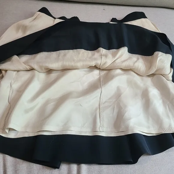 Robert Rodriguez Pleated Color Block Beige Colorblock Skirt Fresh Size 10