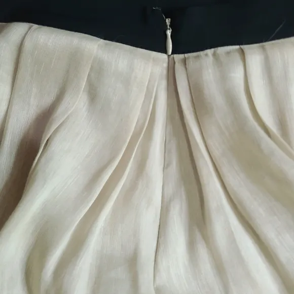 Robert Rodriguez Pleated Color Block Beige Colorblock Skirt Fresh Size 10