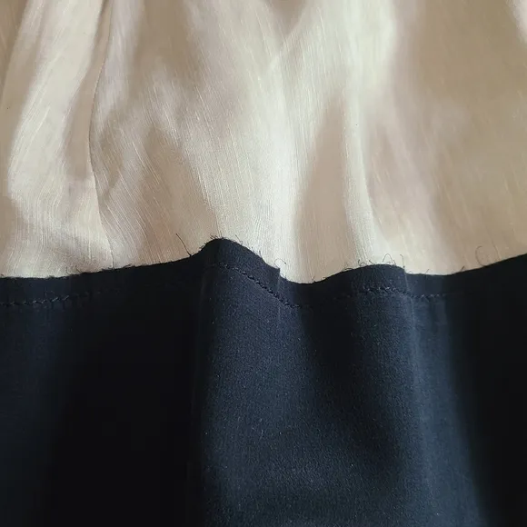 Robert Rodriguez Pleated Color Block Beige Colorblock Skirt Fresh Size 10