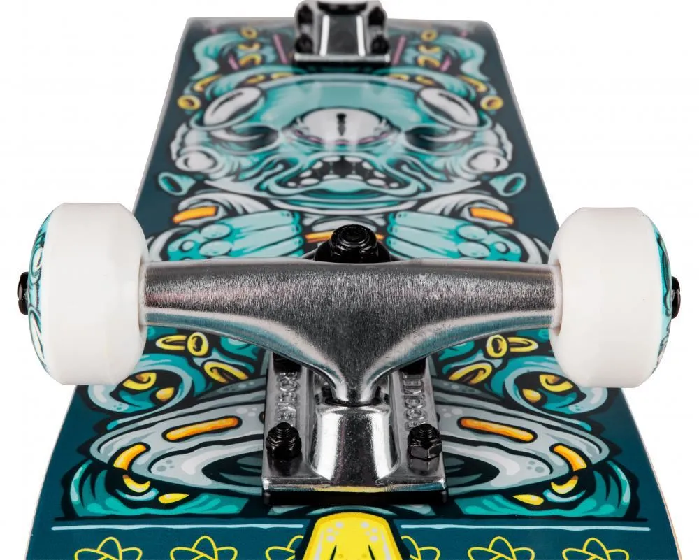 Rocket Skateboard Alien Pile-up Blue Complete Skateboard - 7.375"