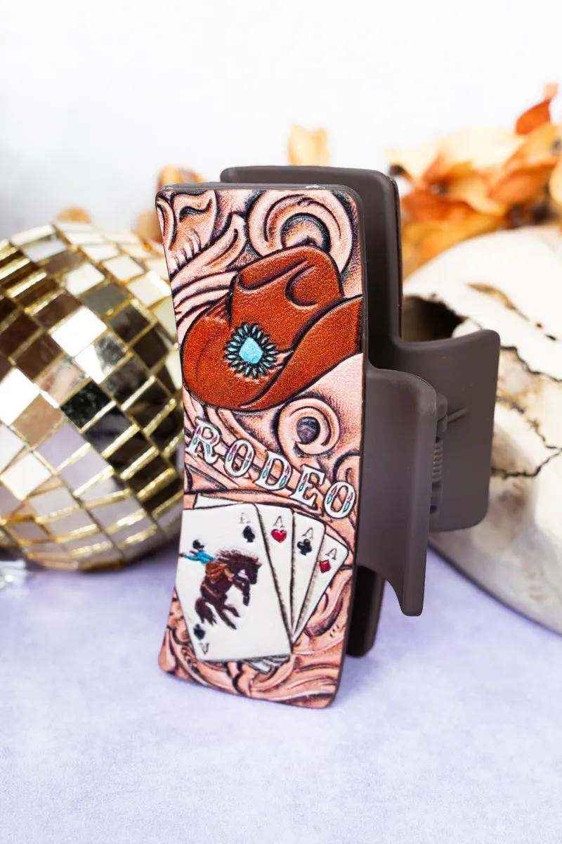 Rodeo Poker Brown Hair Claw