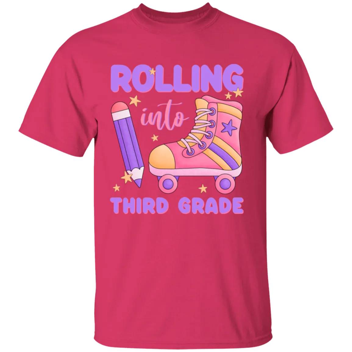 Rolling into Third Grade Youth Cotton T-Shirt