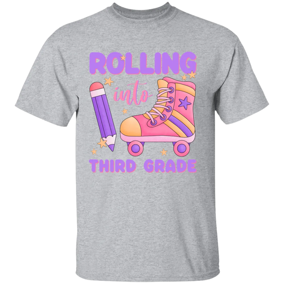 Rolling into Third Grade Youth Cotton T-Shirt