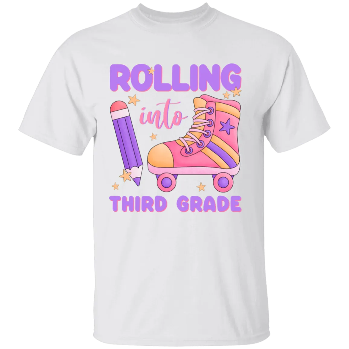 Rolling into Third Grade Youth Cotton T-Shirt