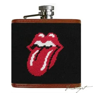 Rolling Stones Needlepoint Flask