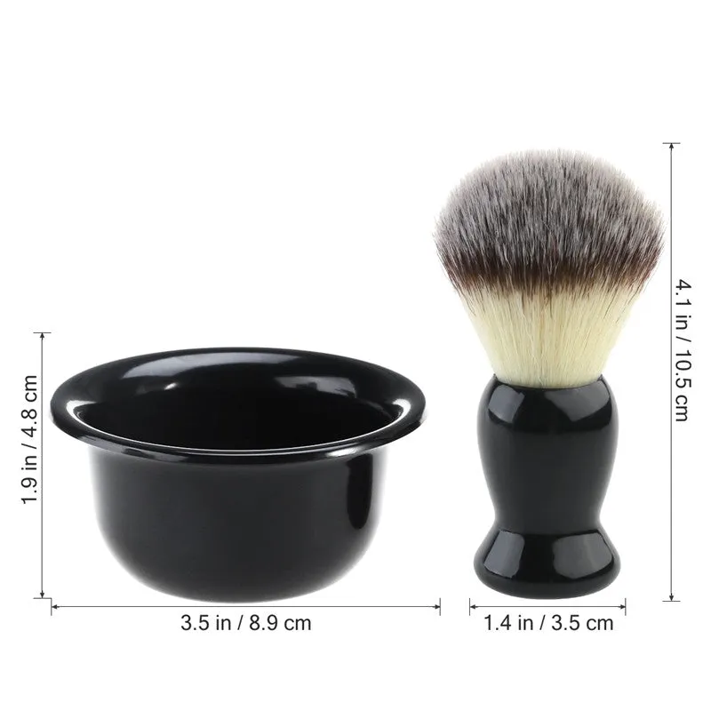 Rosenice 3pcs Shaving Brush Kit Shave Brush Stand and Bowl Set for Men