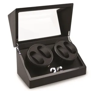 Rotations High Gloss Black Finish 4-Watch Winder