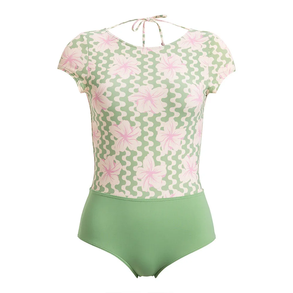 Roxy Hibiscus Daze Short Sleeve Onesie 2 Swimsuit