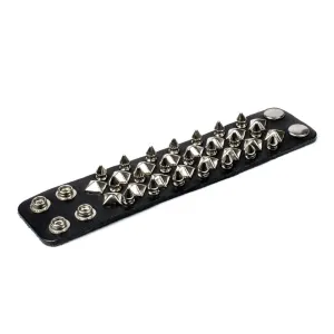 RSP-3 - 2-Row Pyramid/Spike Wristband