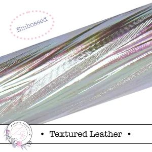 SALE ⋅ Embossed Silver Vegan Leather ⋅