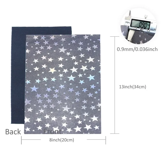 SALE ⋅ Falling Stars ⋅ Metallic Pearl White ⋅ Vegan Synthetic Bow Leather Leatherette