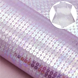 SALE Textured Holographic Purple Lavender Sequins ~ Faux Leather ~ 0.45mm