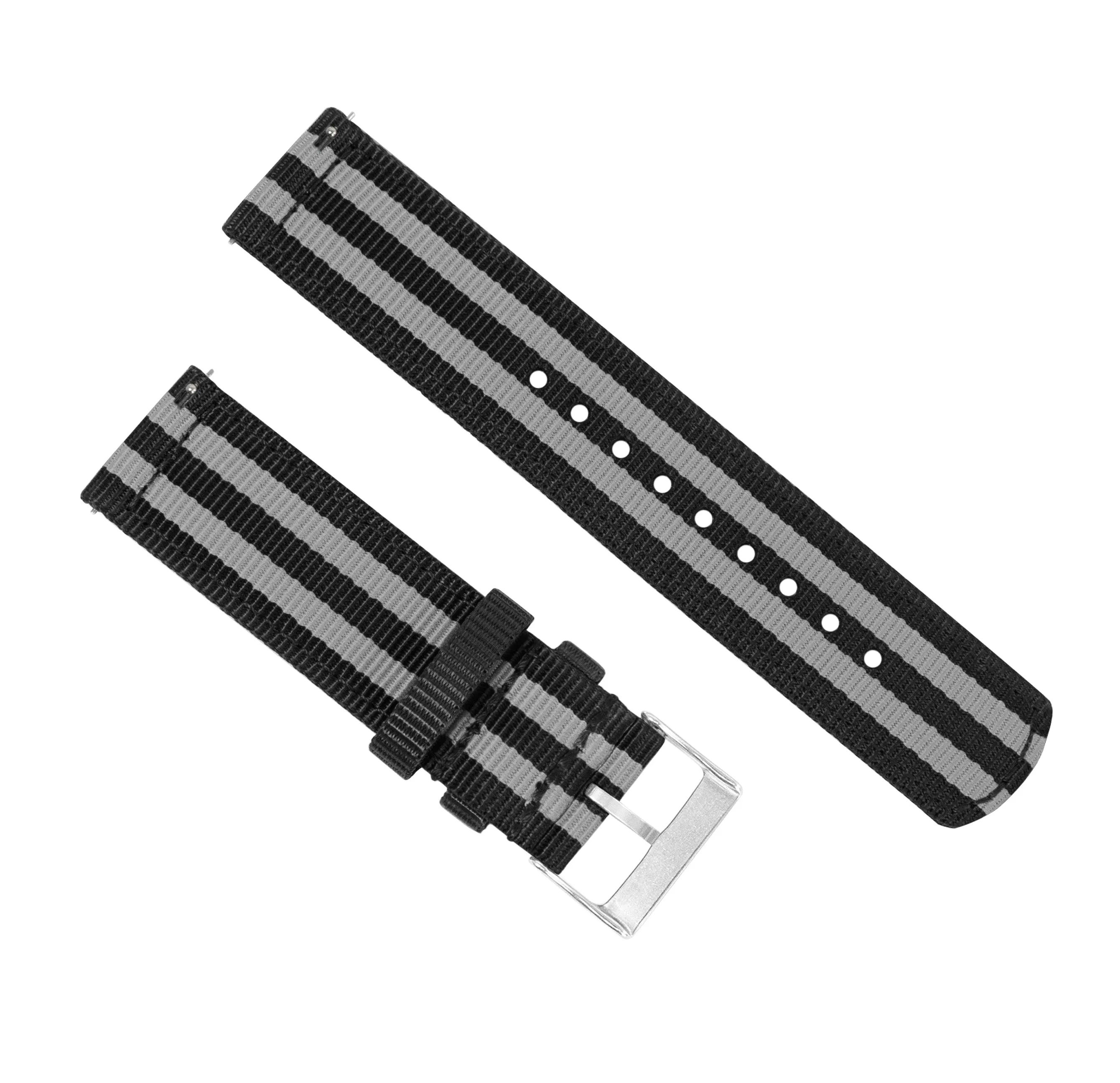 Samsung Galaxy Watch4 Two Piece NATO® style Black Smoke Bond Watch Band