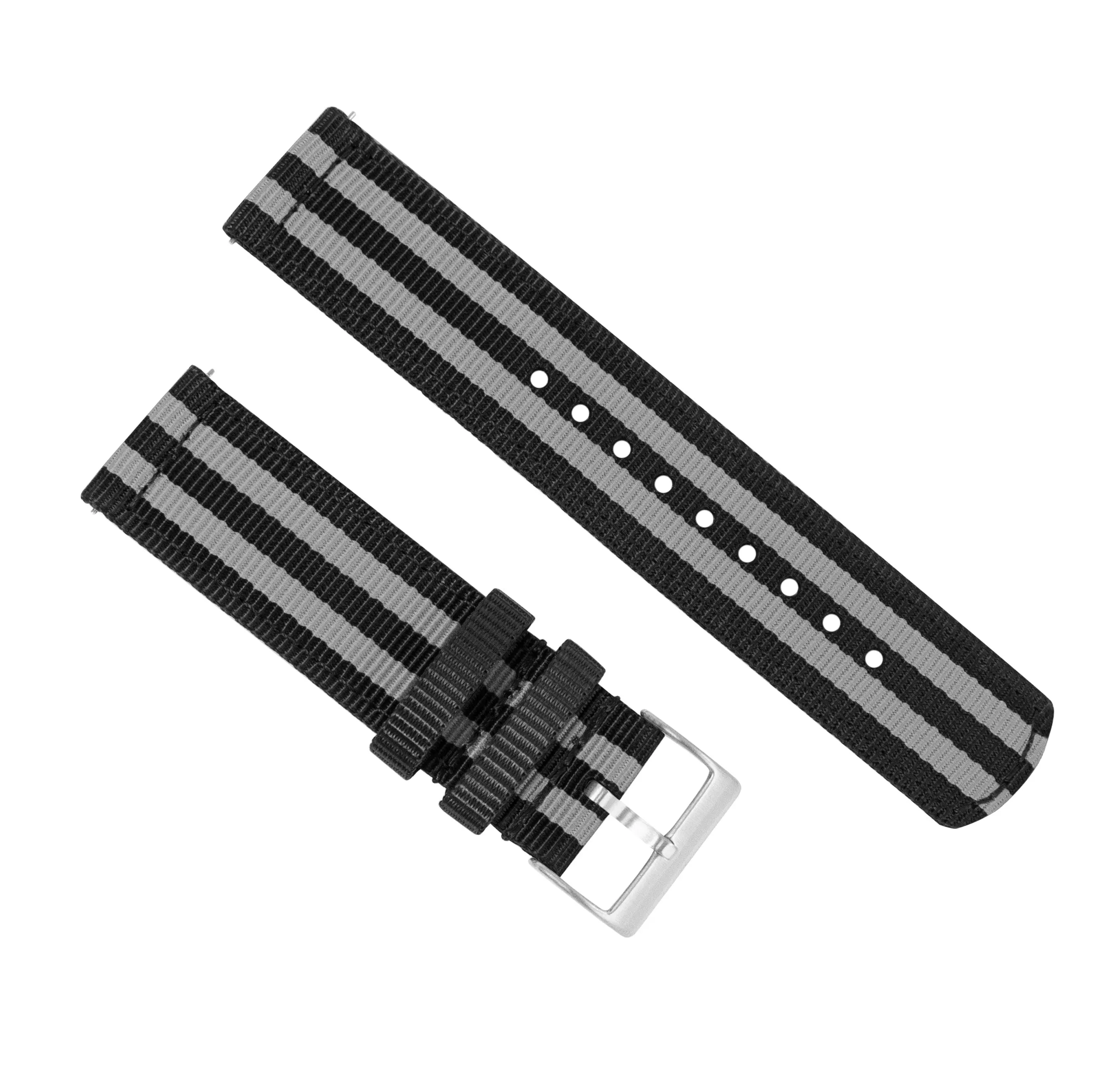 Samsung Galaxy Watch4 Two Piece NATO® style Black Smoke Bond Watch Band
