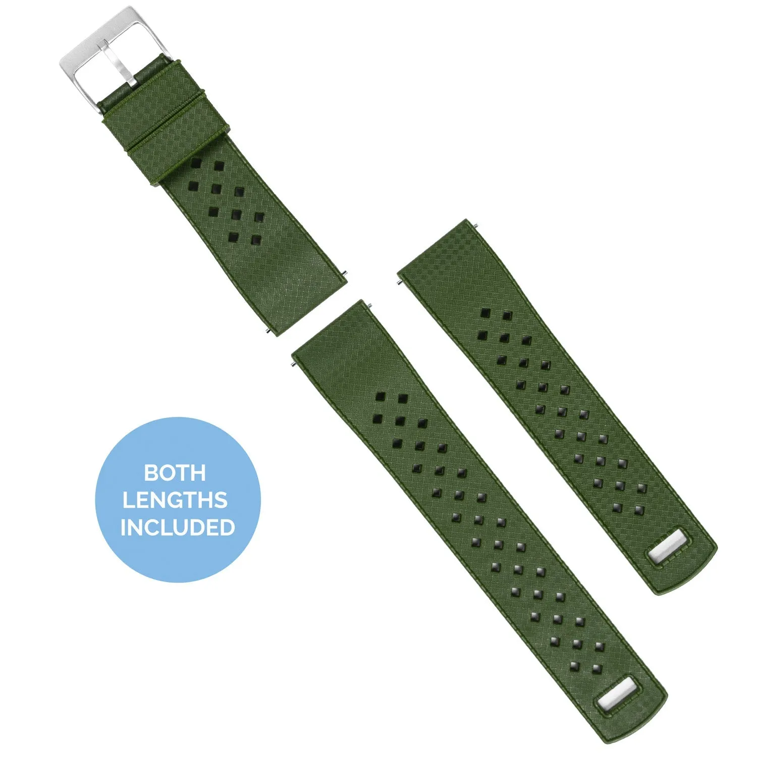 Samsung Galaxy Watch5 Two Piece NATO® style Army Green Watch Band