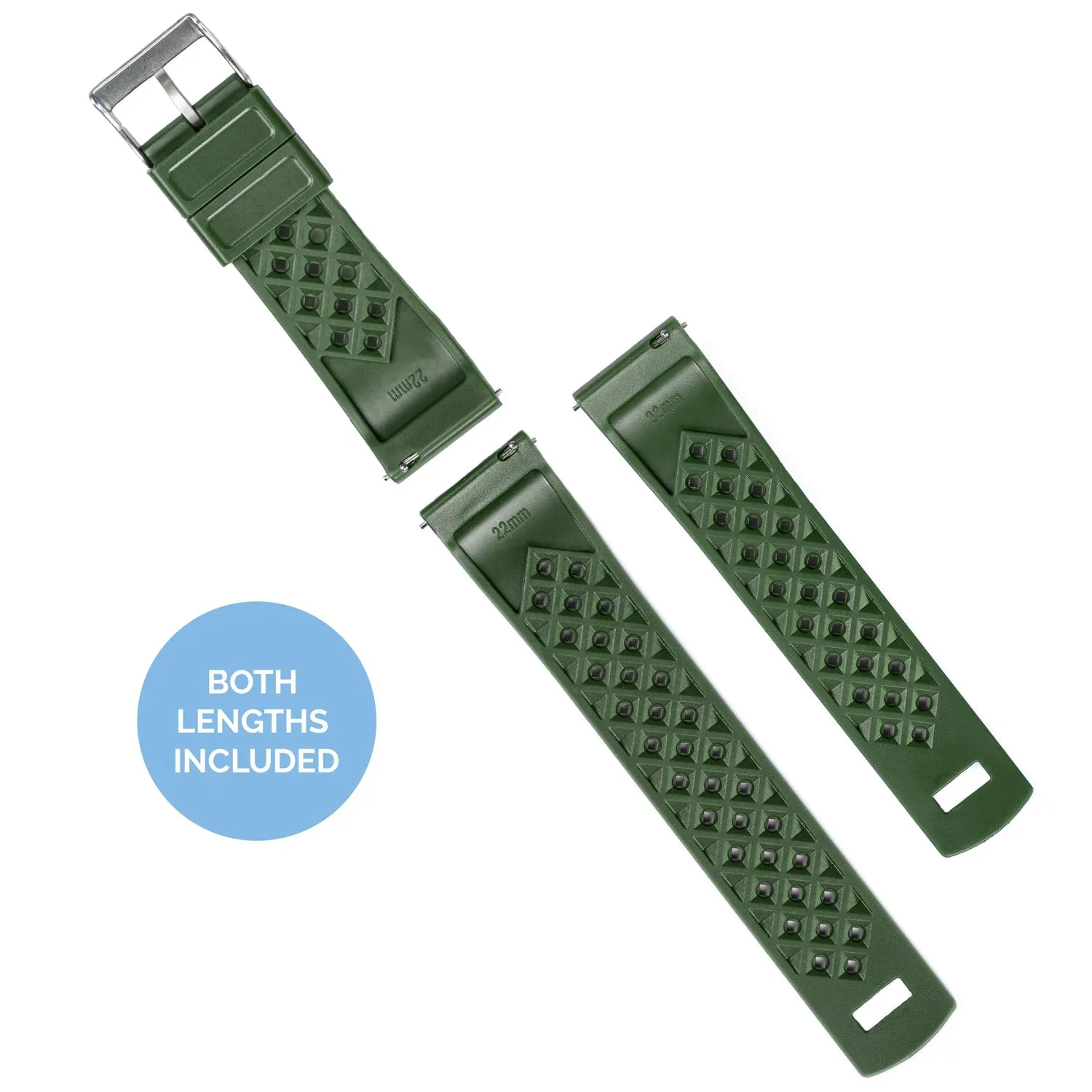 Samsung Galaxy Watch5 Two Piece NATO® style Army Green Watch Band