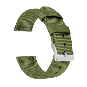 Samsung Galaxy Watch6 Two Piece NATO® style Army Green Watch Band