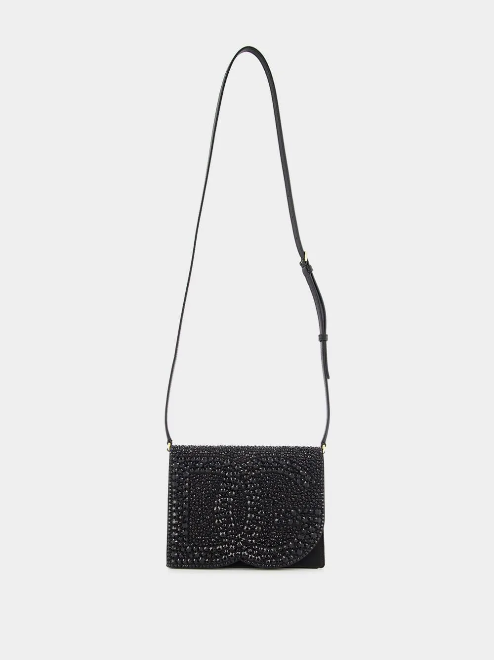 Satin DG Logo Rhinestone Bag