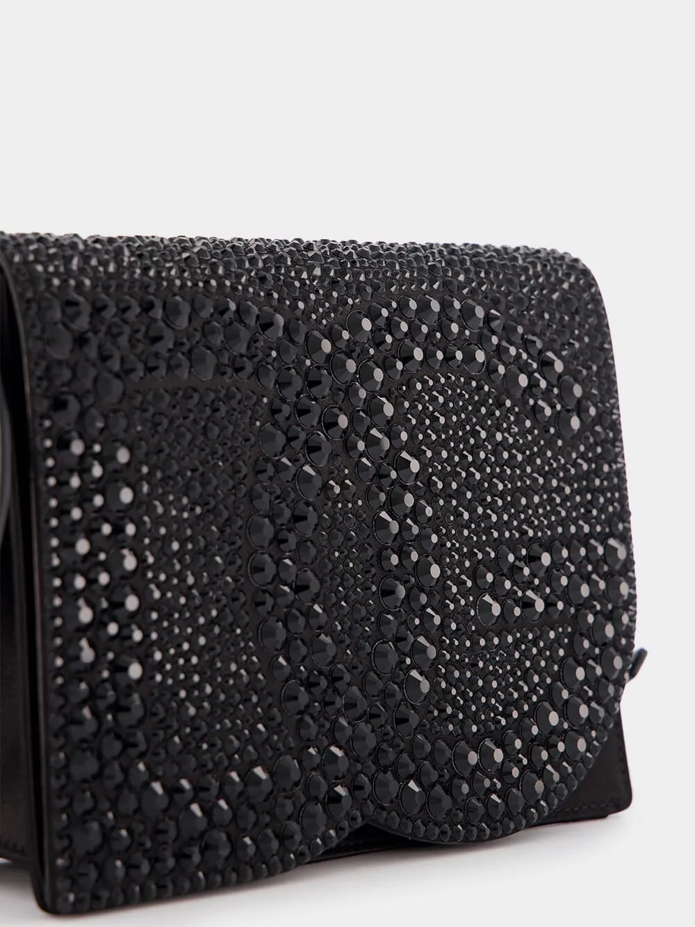Satin DG Logo Rhinestone Bag