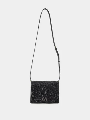 Satin DG Logo Rhinestone Bag