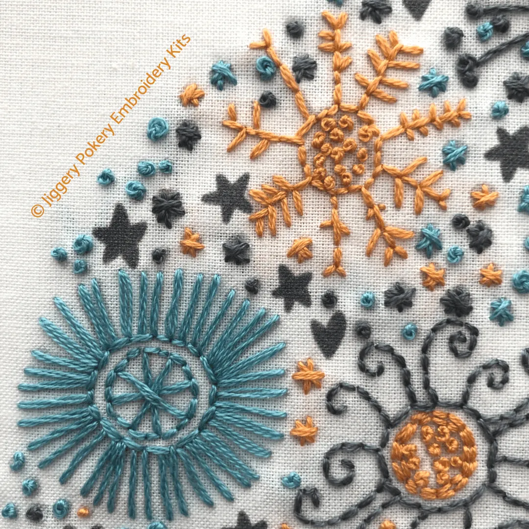 Scandinavian Christmas embroidery pattern