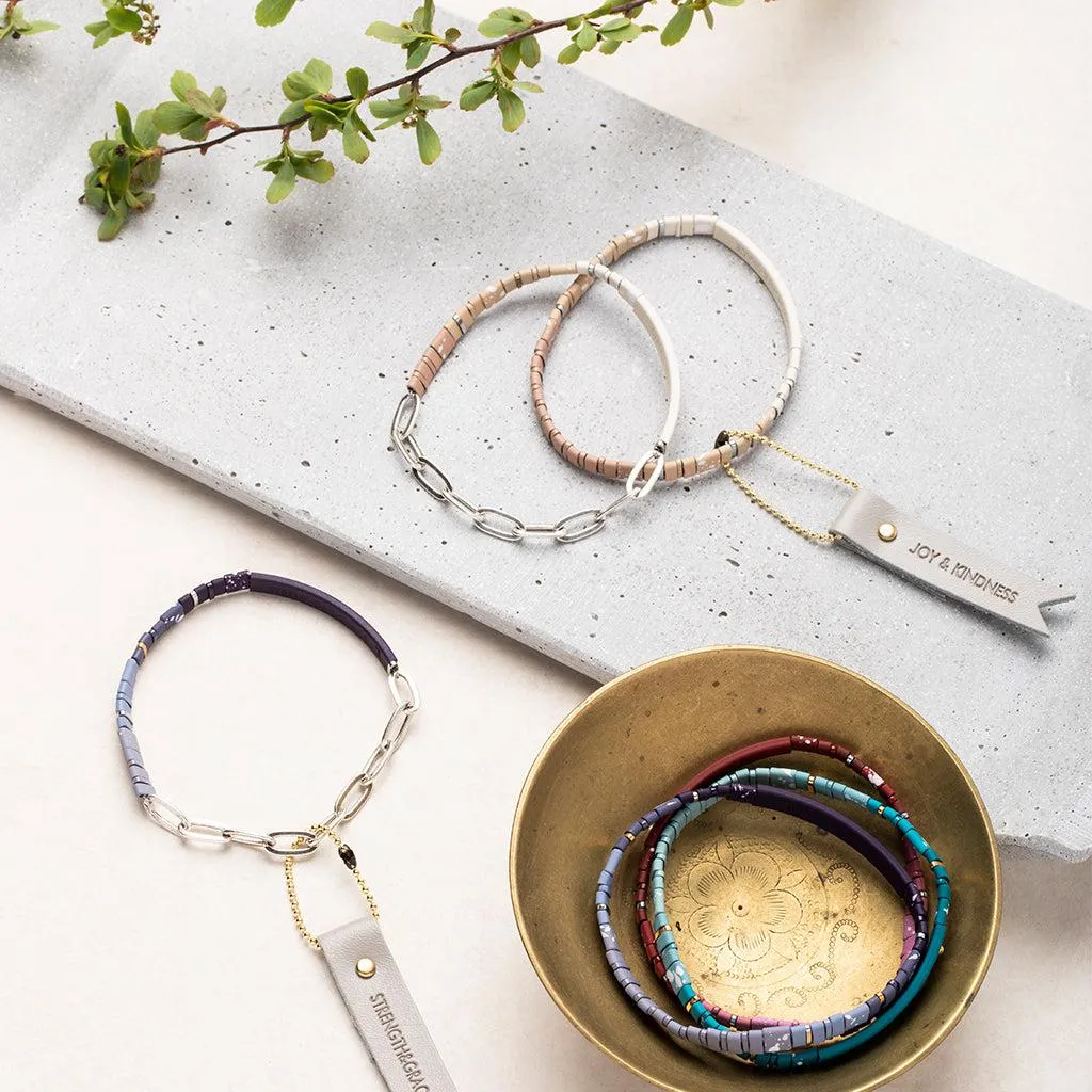 Scout Curated Wears Good Karma Ombre Bracelet - Gratitude Mulberry/Silver