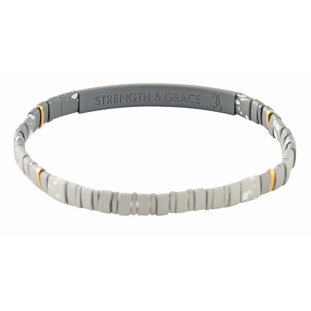Scout Curated Wears Good Karma Ombre Bracelet - Strength & Grace Charcoal/Gold