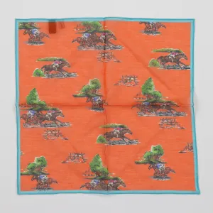 Seaward & Stearn Pocket Square - Steeplechase Orange