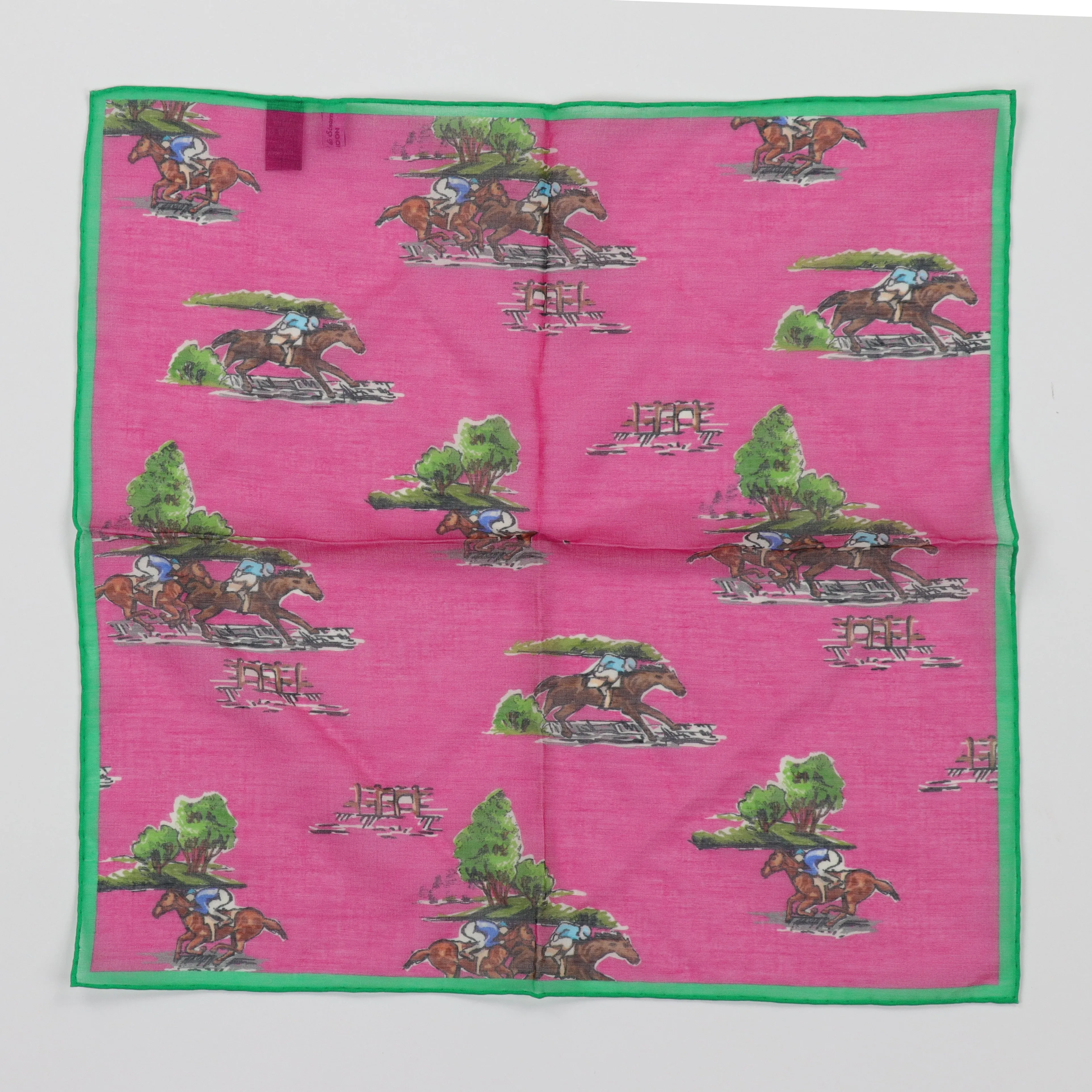 Seaward & Stearn Pocket Square - Steeplechase Pink