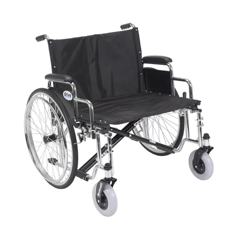 Sentra EC Heavy Duty Extra Wide Wheelchair, Detachable Desk Arms, 26" Seat - 1 Each