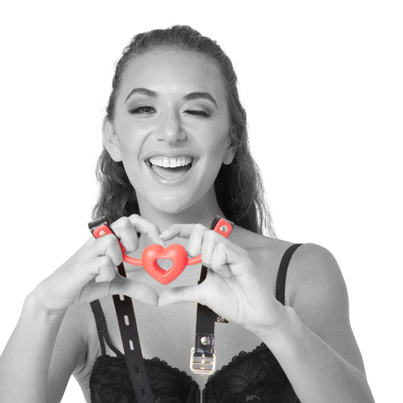 Sex & Mischief Amor Ball Gag - Red/Black