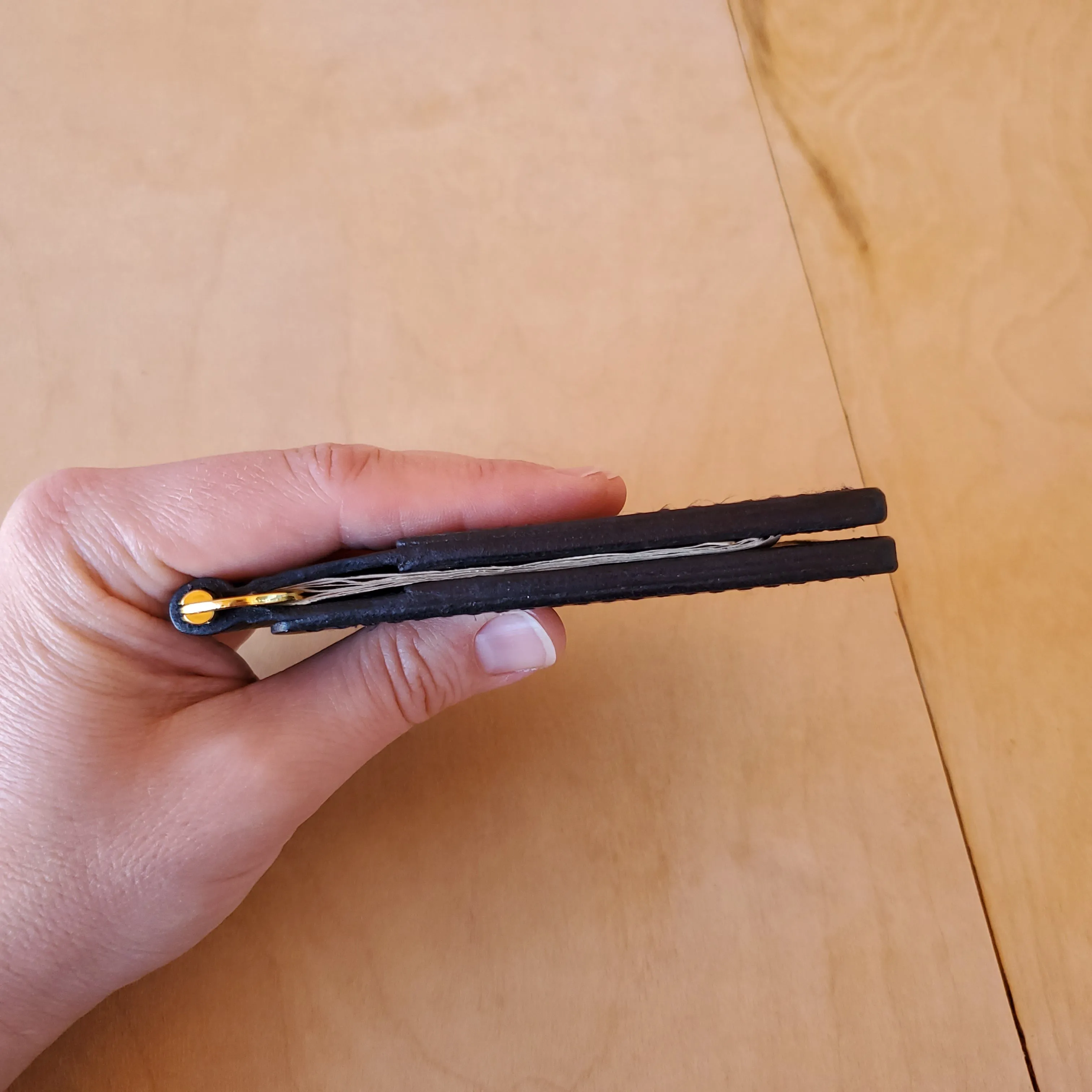 Shark Leather Bar Clip Wallet