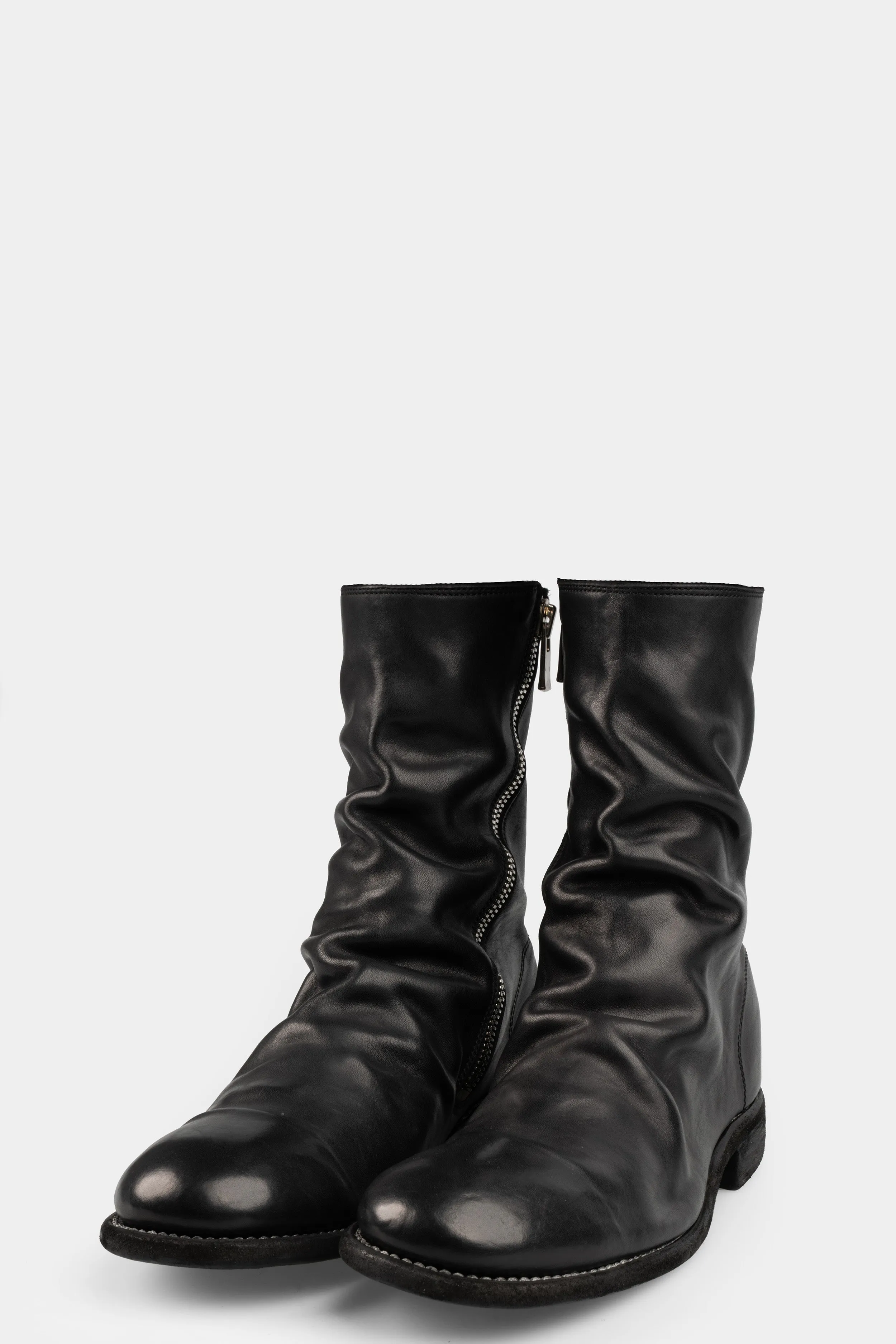Side zip leather boots | 698X