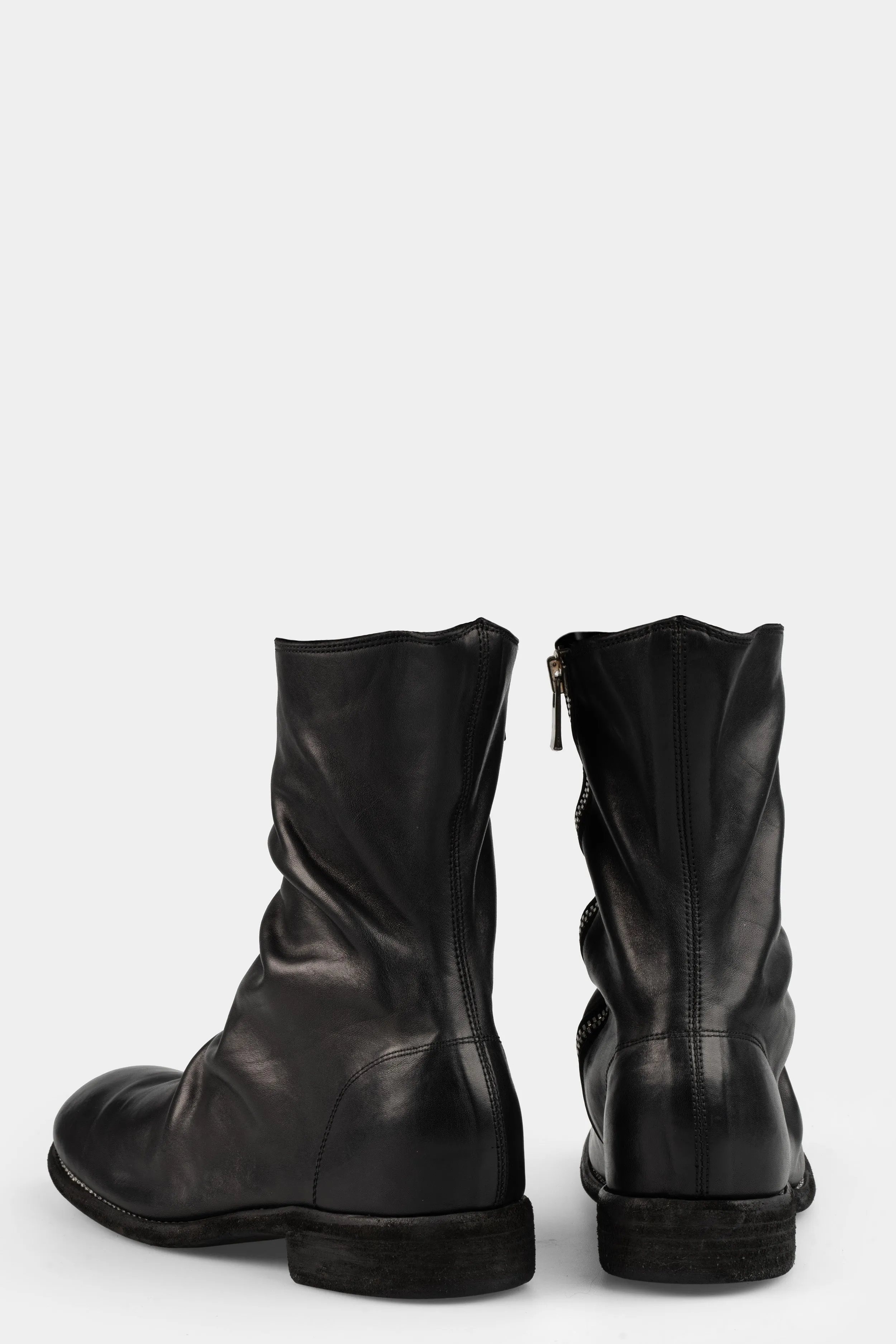 Side zip leather boots | 698X