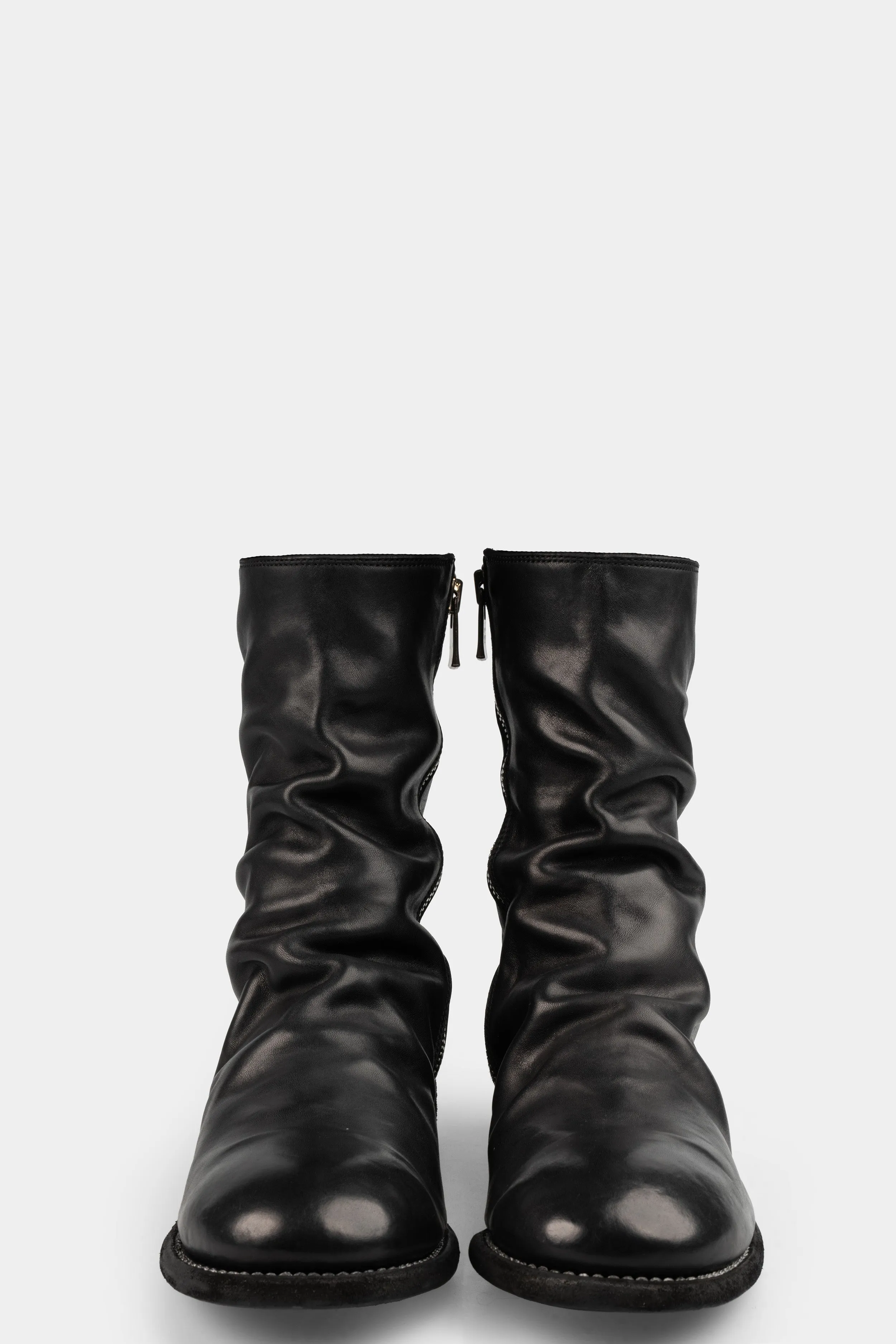 Side zip leather boots | 698X