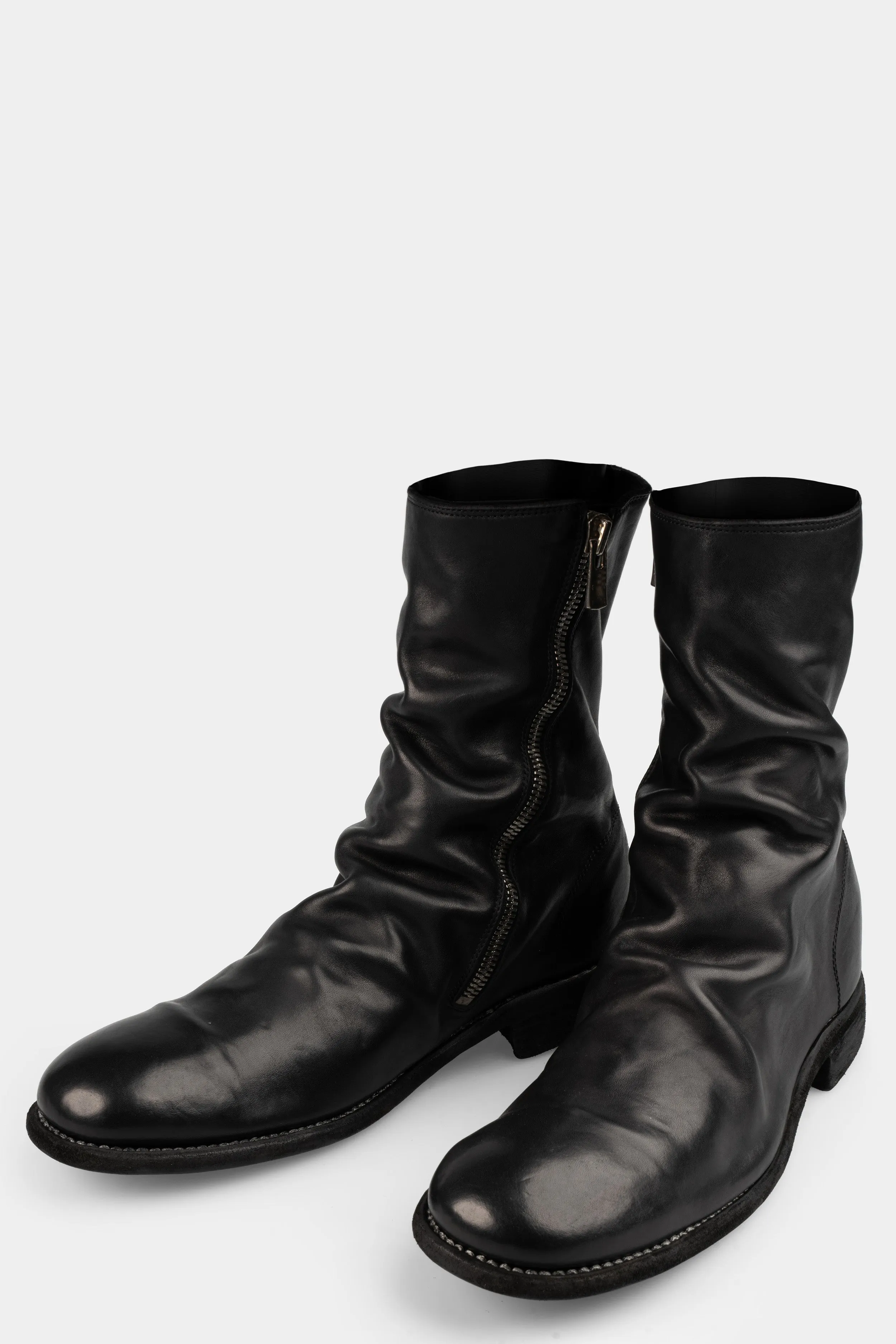 Side zip leather boots | 698X