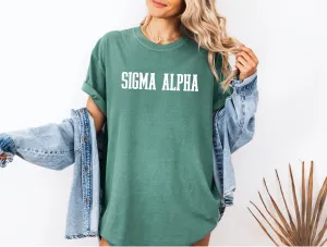 Sigma Alpha Heavyweight Short Sleeve T-shirt - Comfort Colors