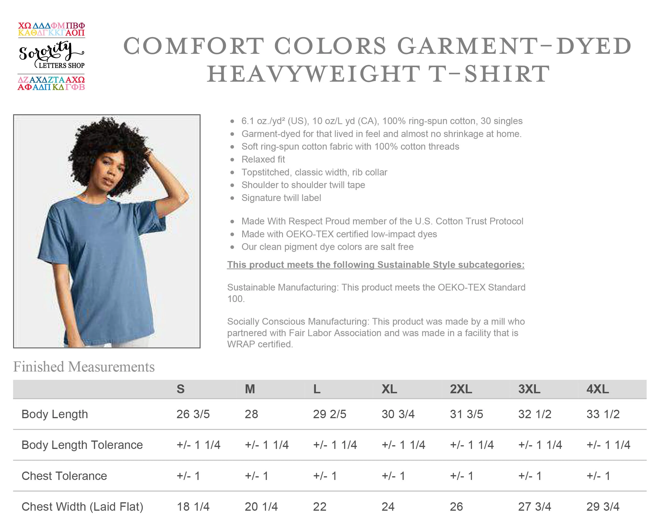 Sigma Alpha Heavyweight Short Sleeve T-shirt - Comfort Colors