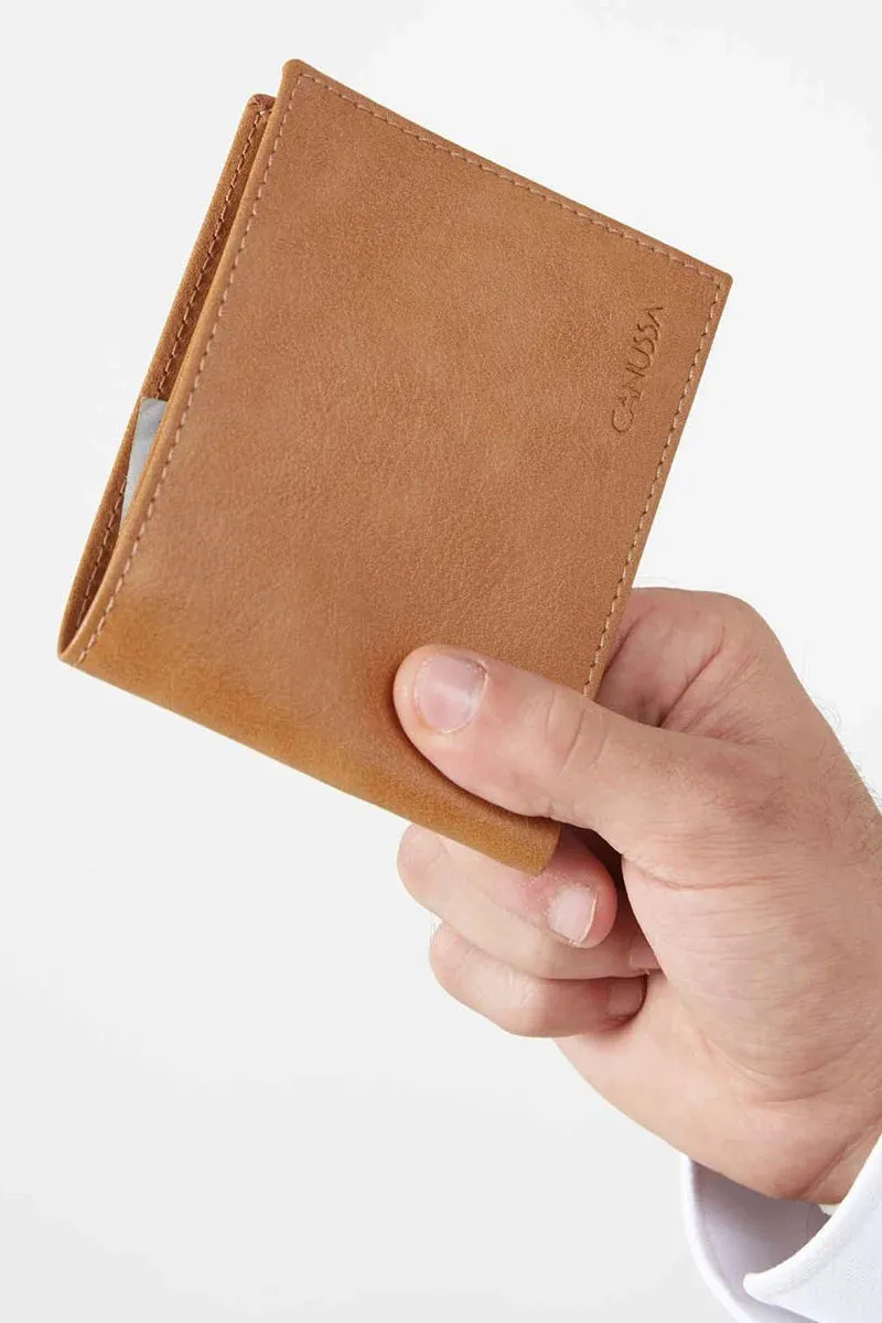 Slim Vegan Wallet Camel