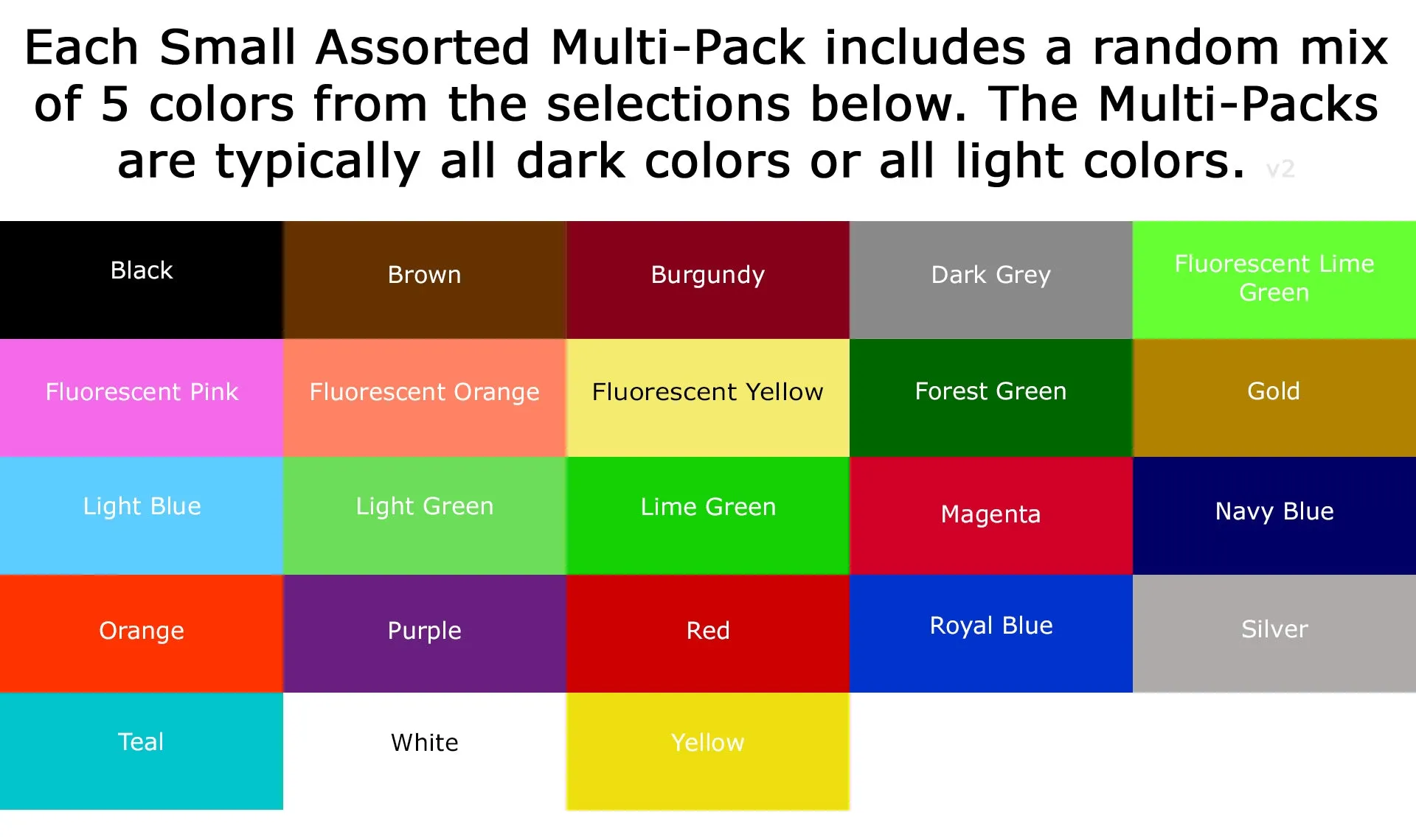 Small Laundry Bags Assorted Colors (100 Pack)