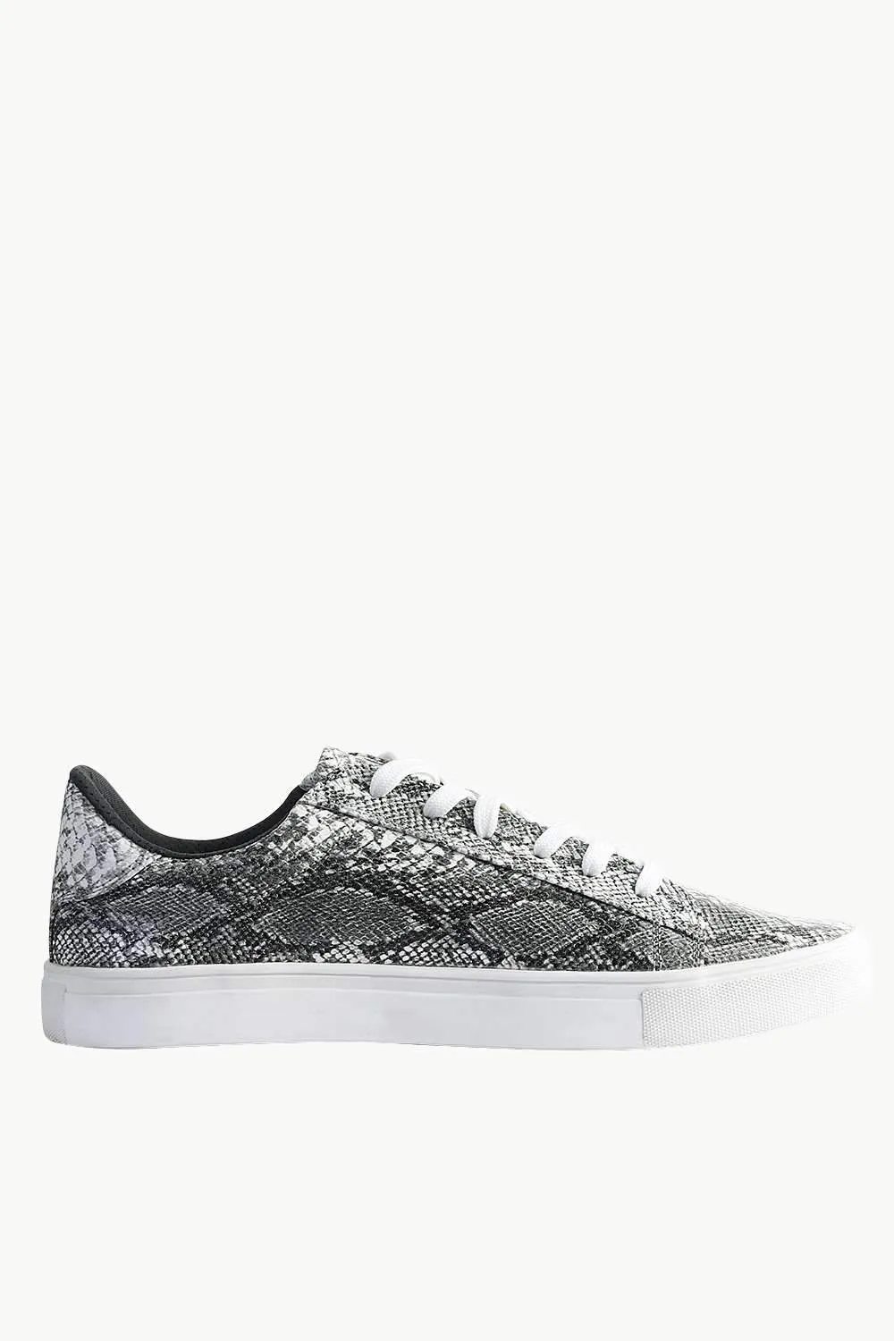 Snake Skin Faux Leather Plimsolls