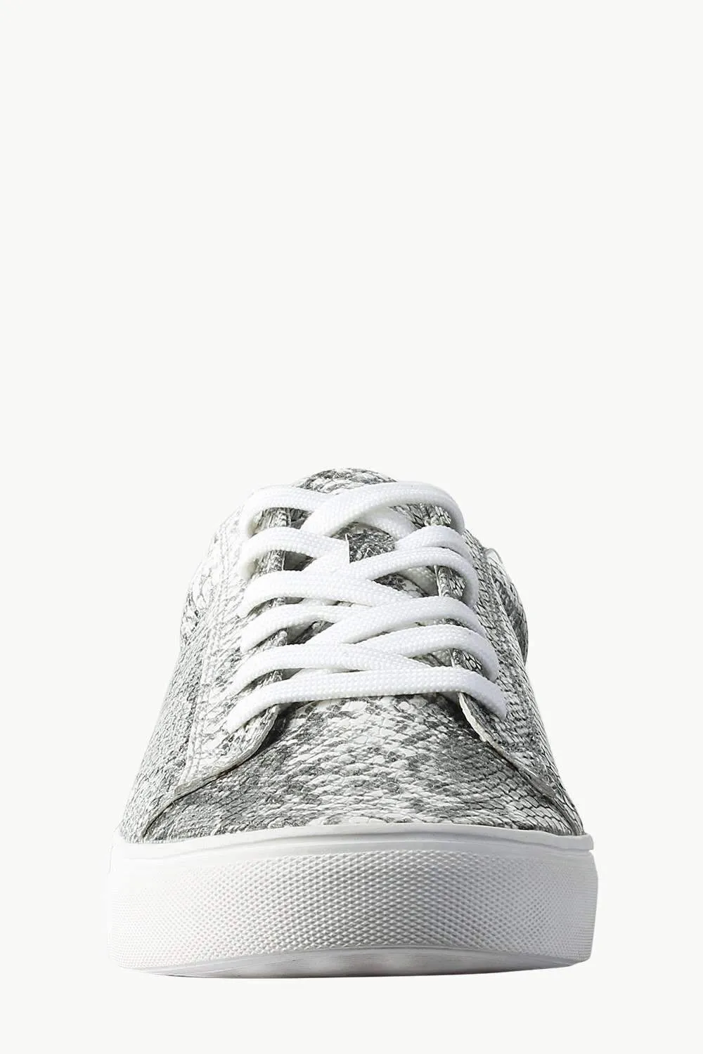 Snake Skin Faux Leather Plimsolls
