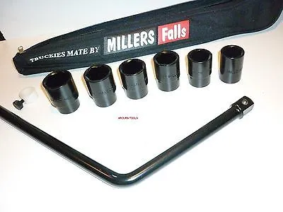 SOCKET SET- 6 pc- 3/4" DR ( IMPERIAL SIZES ) W/ BREAKER BAR- TRUCKIES MATE- NEW.
