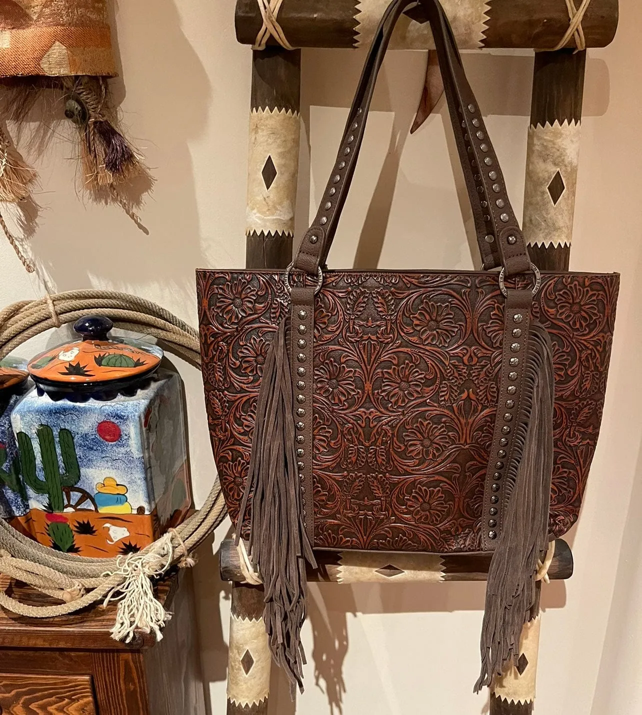 Southwest Tooled Western handbag